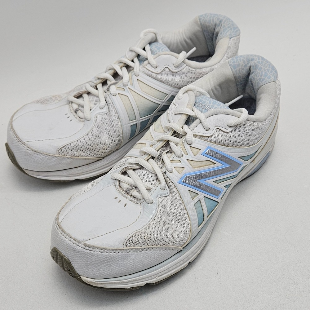 New Balance 847v2 Womens 9 2E Wide White Blue Walking Shoes WW847WT2‎ USA Made